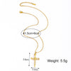 Moderate Luxury Cross Geometric Titanium Steel 18K Gold Plated Necklaces