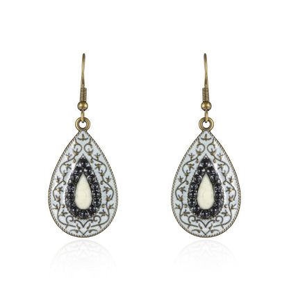 1 Pair Retro Water Droplets Alloy Plating Women's Drop Earrings