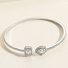 popular water drop square zircon bracelet cross-border personalized design flower welding rhinestone hand jewelry