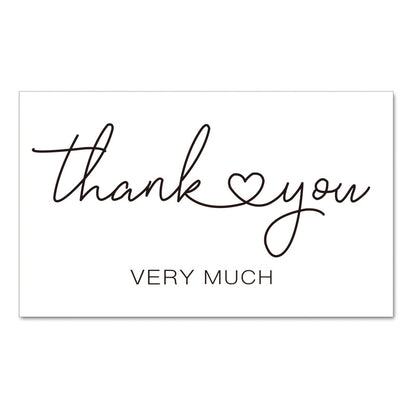 wholesale white thank you card thank you gift card simple gift packaging greeting card coated paper card