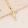 Fashion Cross Copper Zircon Inlay Pendants