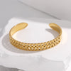 Expressive Stripe Stainless Steel Electroplating Bangles