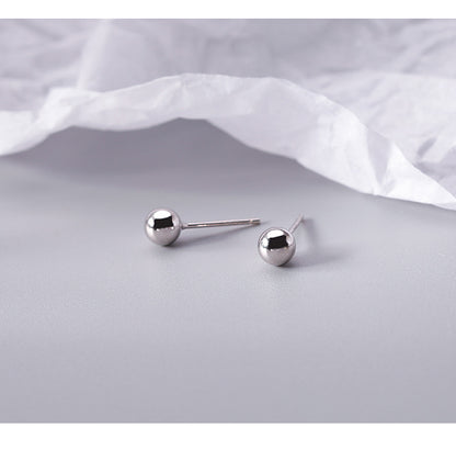 Simple Style Geometric Sterling Silver Plating Ear Studs 1 Pair