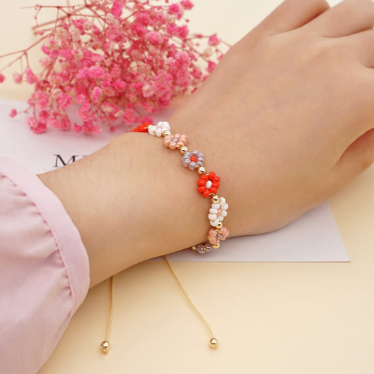 Simple Woven Beaded Small Daisy Bracelet Wholesale Gooddiy