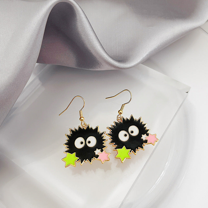 1 Pair Fashion Cartoon Character Enamel Alloy Drop Earrings