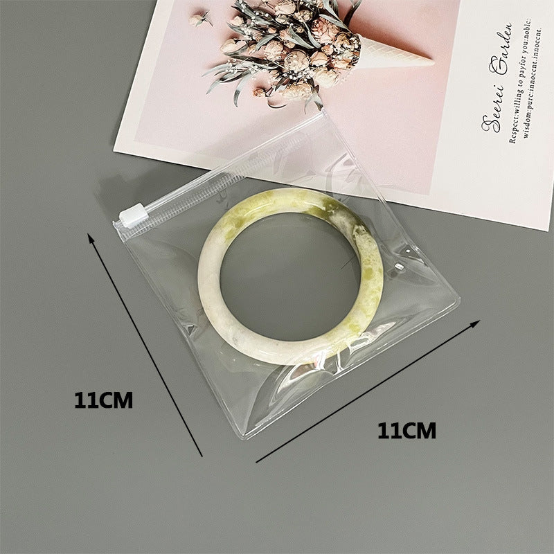 Spot Transparent PVC Jewelry Zipper Bag Earrings Jewelry Cosmetics Earrings Necklace Storage Bag Organizing Packaging Bag