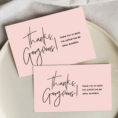 Wholesale Pink Thank You Cards for Gift Packaging