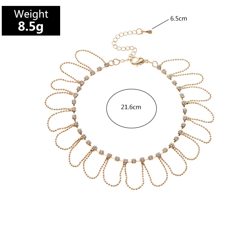 Simple Shell Starfish Diamond Anklet Wholesale