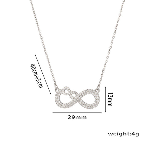 Number Letter Text Titanium Steel 18K Gold Plated Necklaces
