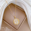 Minimalist Geometric Titanium Steel Diamond Inlay Necklaces