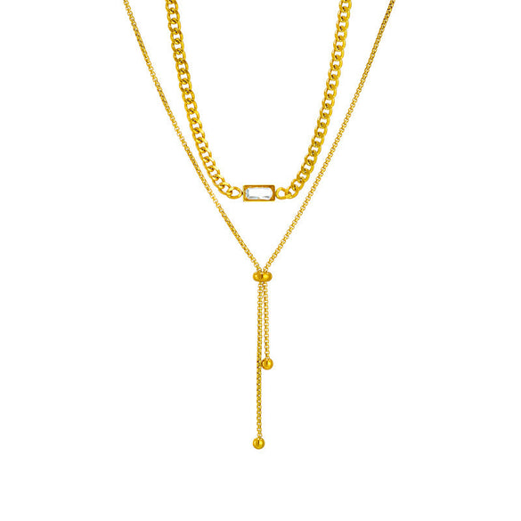 Korean Chain Titanium Steel Electroplating Necklaces