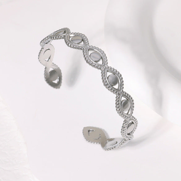 Expressive Eye Stainless Steel Electroplating Bangles