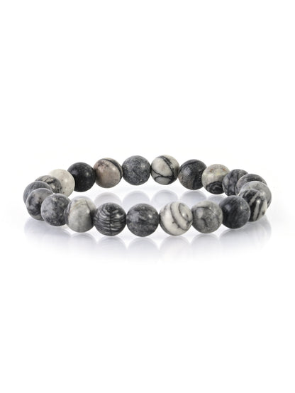 Casual Simple Style Round Natural Stone Lava Rock Bracelets In Bulk