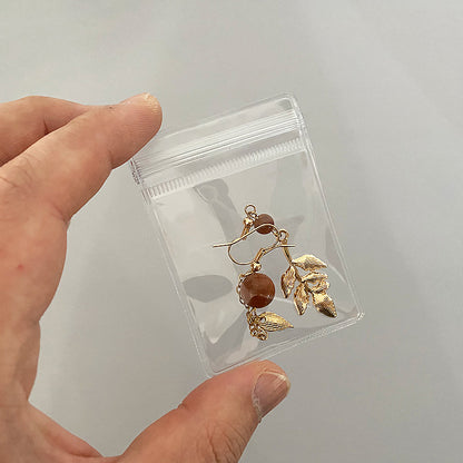 Portable Small Jewelry Earrings Bracelet Storage and Finishing Transparent Plastic PVC Ziplock Bag Jewelry INS Sealed Bag