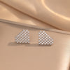 Moderate Luxury Flower Copper Diamond Inlay Stud Earrings