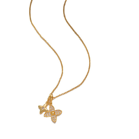 Letter Text Number Titanium Steel 18K Gold Plated Necklaces