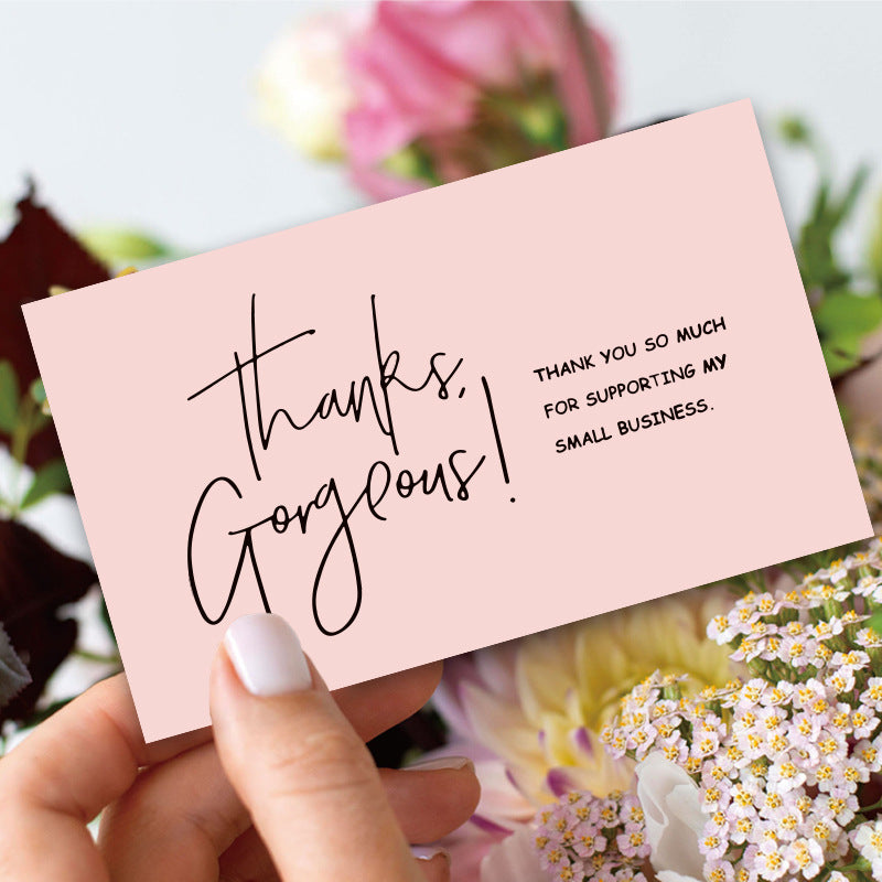 Wholesale Pink Thank You Cards for Gift Packaging