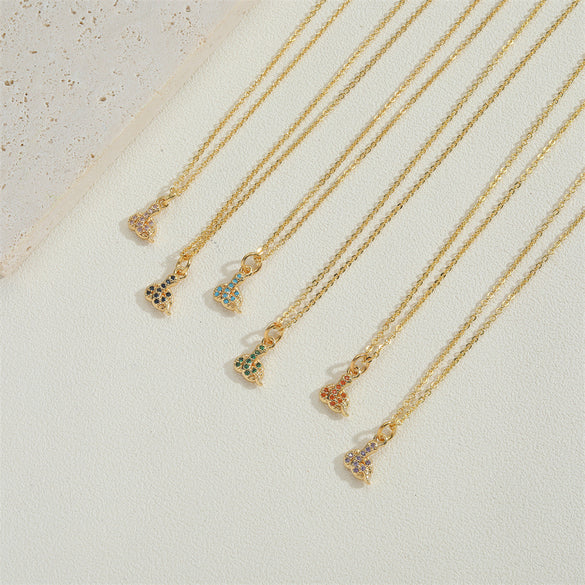 European and American popular copper-plated 14K real gold personality snake pendant ins-style versatile personality trendy necklace clavicle chain female