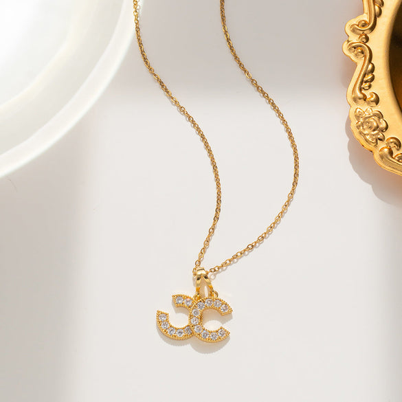 Geometric Titanium Steel 18K Gold Plated Necklaces