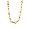 IG Style Chain Geometric Stainless Steel 18K Gold Plated Necklaces