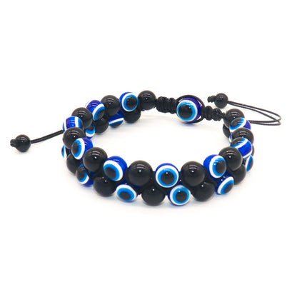 Retro Devil's Eye Volcanic Rock Agate Unisex Bracelets 1 Piece