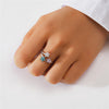 Sterling Silver Simple Style Geometric Plating Inlay Zircon Open Rings