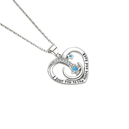 Copper Casual Simple Style Letter Moon Heart Shape Plating Inlay Zircon Pendant Necklace