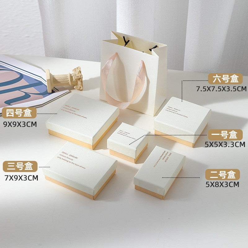 Dadi White Jewelry Packaging Box High-end ins Fengtiandi Cover Special Paper, Jewelry Drawer Box Spot Wholesale