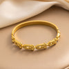 Ellipse Stainless Steel 18K Gold Plated Bangles