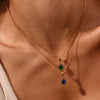 Minimalist Ellipse Geometric Stainless Steel 18K Gold Plated Necklaces