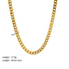 IG Style Chain Geometric Stainless Steel PVD Cloating Necklaces