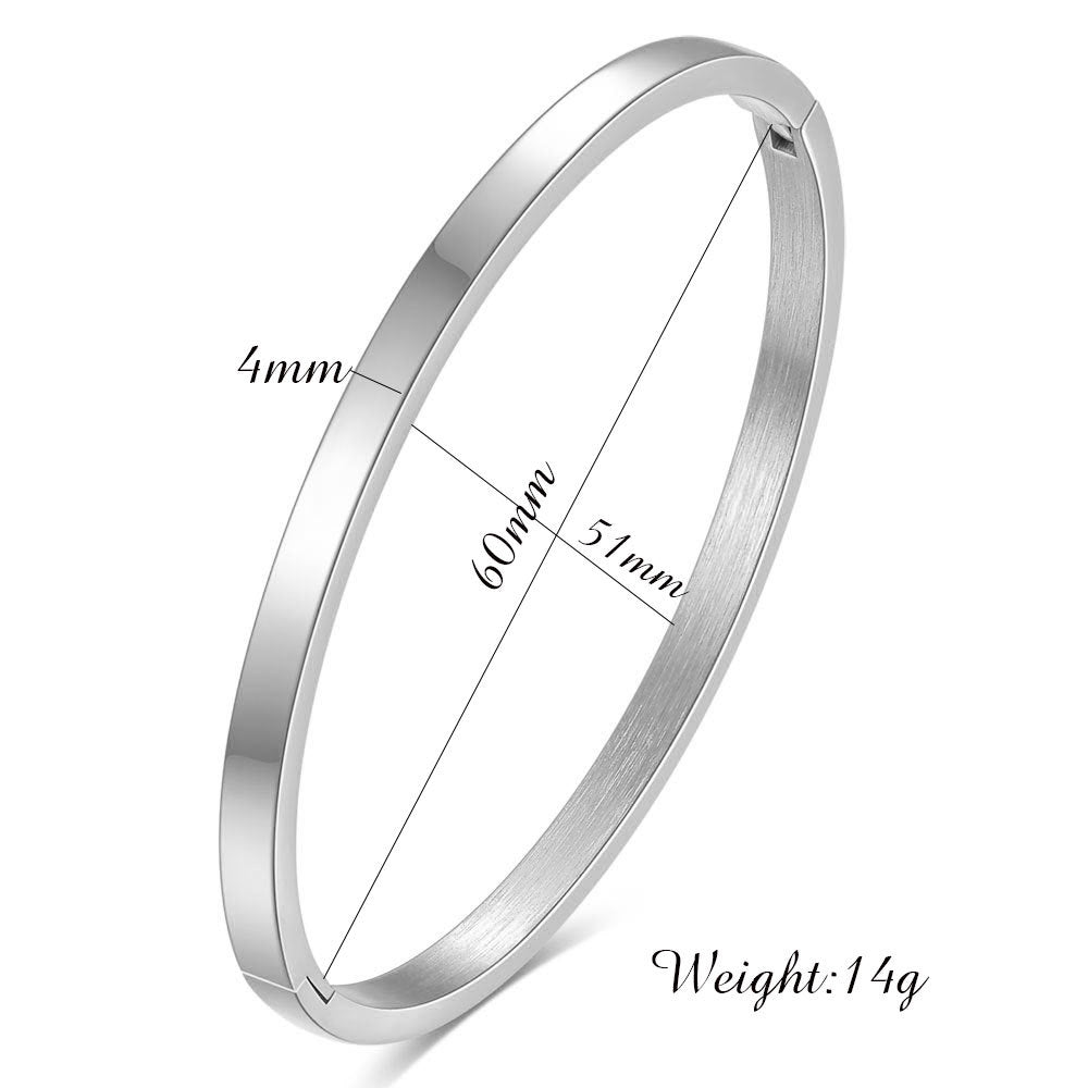 Fashion Solid Color Titanium Steel Bangle