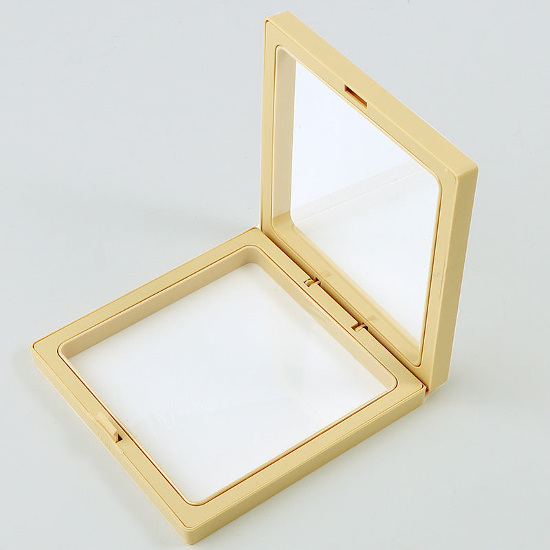 Lemon yellow small fresh pe film jewelry box badge commemorative coin watch bracelet necklace display box storage box