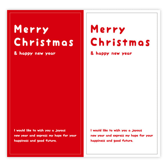 explosion Merry Christmas sticker English letter rectangular airplane box sealing sticker gift decorative sticker