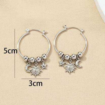 Fashion Vintage Star Moon Earrings Wholesale Gooddiy