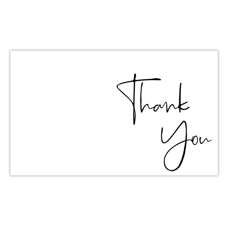 wholesale white thank you card thank you gift card simple gift packaging greeting card coated paper card