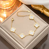 Flower Titanium Steel 18K Gold Plated Necklaces