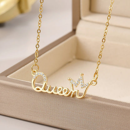 Wholesale Jewelry Simple Style Heart Shape Flower Bow Knot Titanium Steel Irregular Plating Pendant Necklace