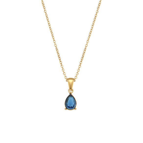 Minimalist Ellipse Geometric Stainless Steel 18K Gold Plated Necklaces