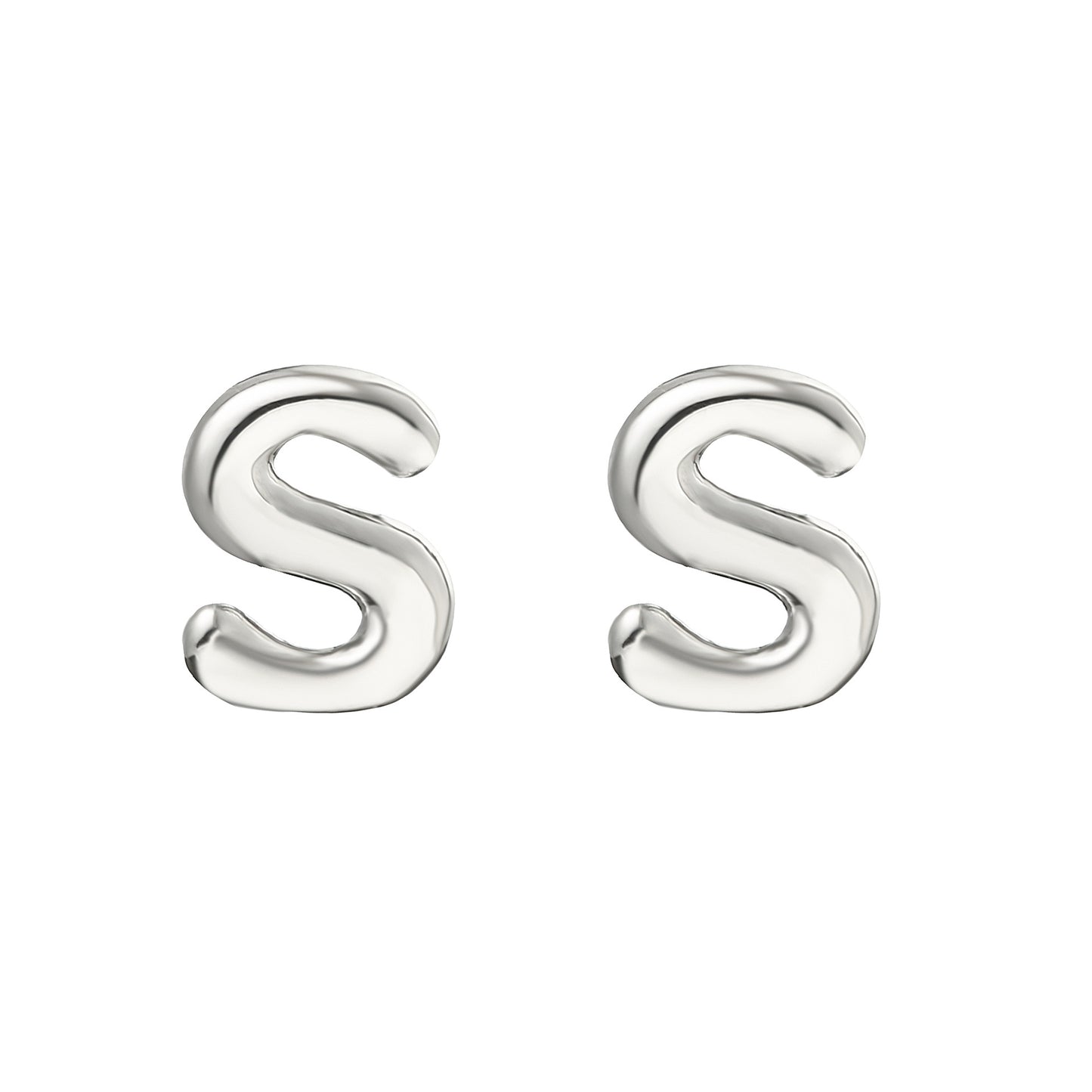 1 Pair Simple Style Letter Copper Plating 18k Gold Plated Ear Studs