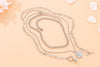Europe And America Cross Border E-commerce Sweater Chain Personalized Retro Avatar Pendant Three-layer Necklace Trendy Round Beads Ot Buckle Necklace