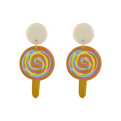 Korean Hand-painted Acrylic Stick Candy Color Earring