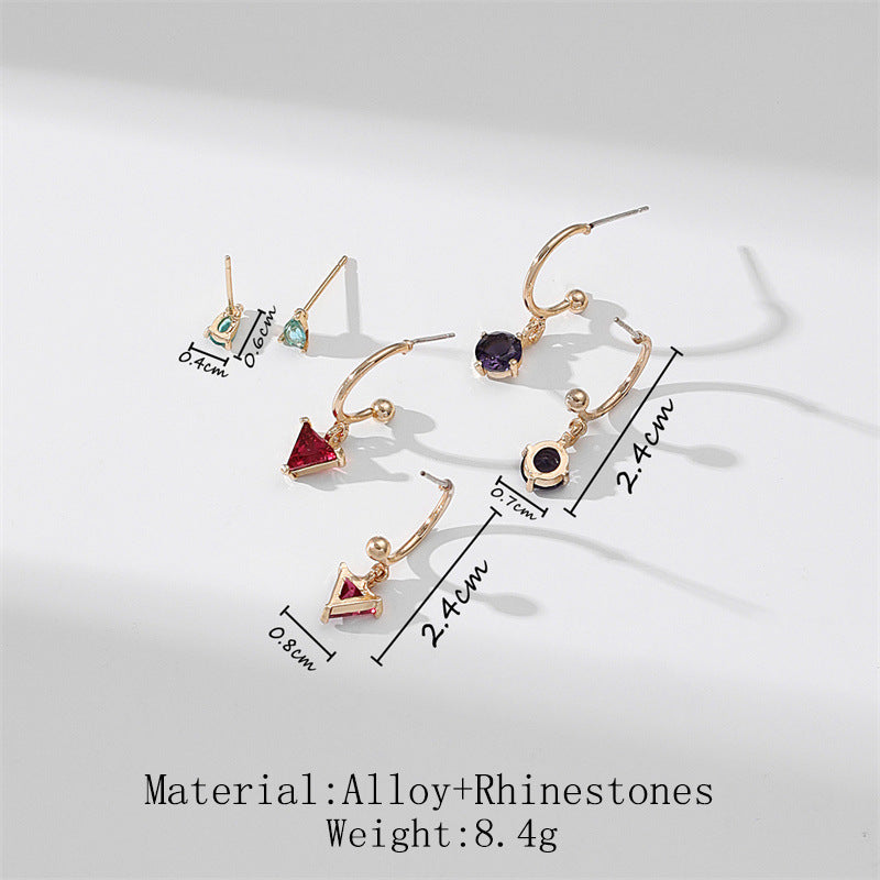 Fashion Geometric Alloy Plating Artificial Pearls Women's Earrings 1 Set