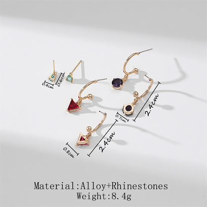 Fashion Geometric Alloy Plating Artificial Pearls Women's Earrings 1 Set