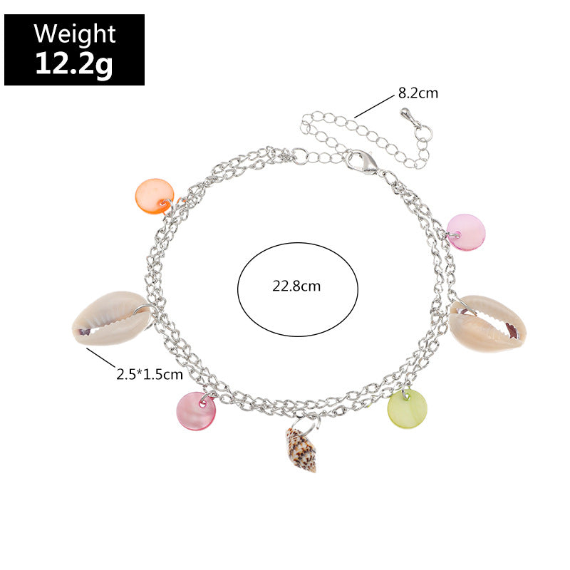 Simple Shell Starfish Diamond Anklet Wholesale