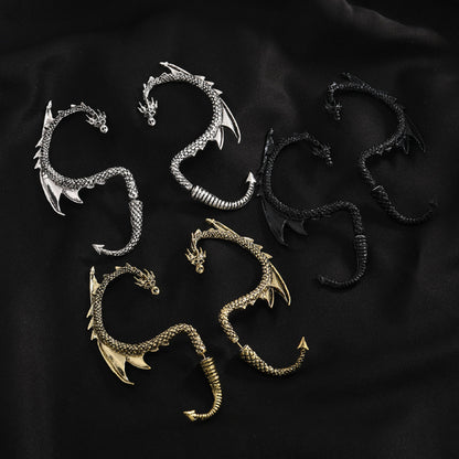 1 Piece Retro Dragon Plating Alloy Ear Clips