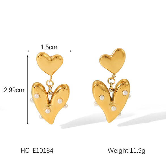 IG Style Circle Round Triangle Geometric Stainless Steel Electroplating Earrings