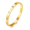 Ellipse Titanium Steel 18K Gold Plated Bangles