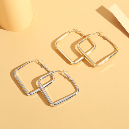 Fashion Small Accessories Simple Metal Hoop Earrings