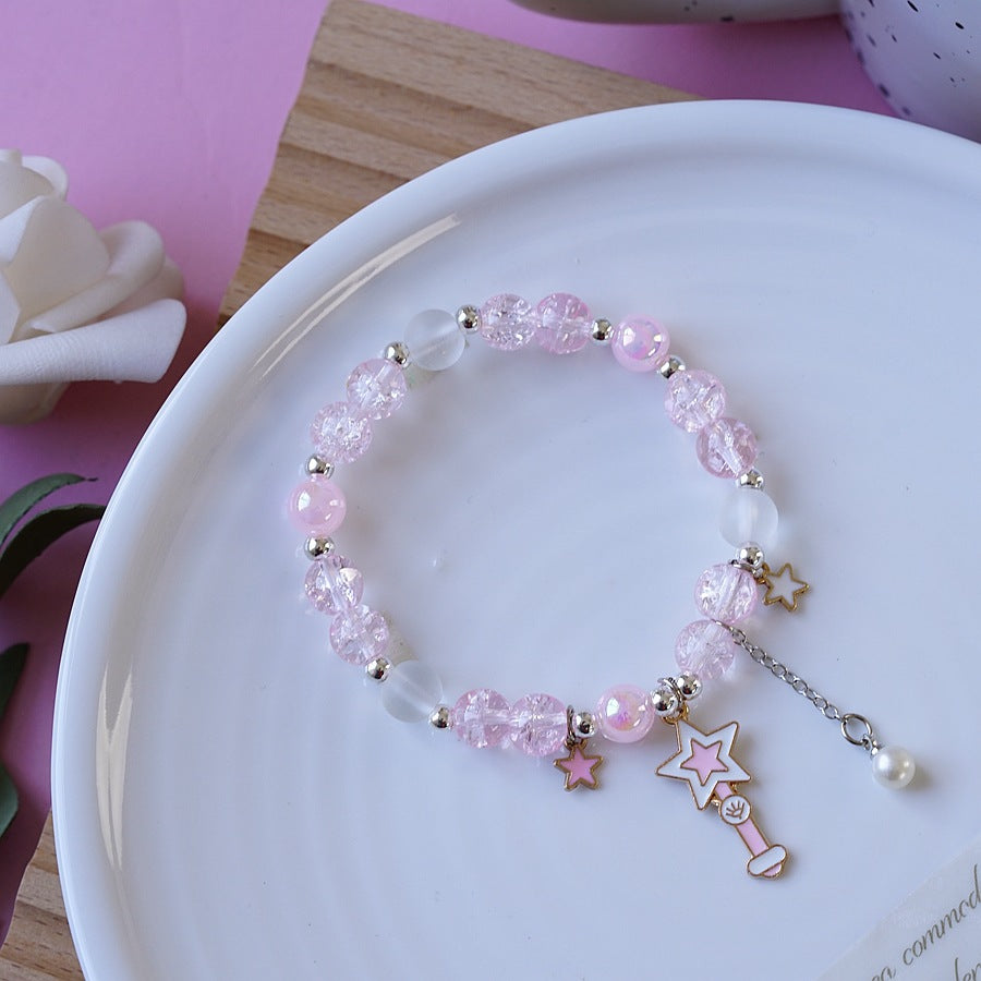 Cartoon Style Bear Unicorn Crown Beaded Alloy Plating Kid's Bracelets